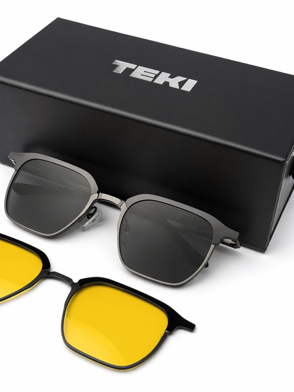 Gafas Turring®️ 3 en 1 con clip magnético. Polarizadas, antirreflejo y estilo Premium