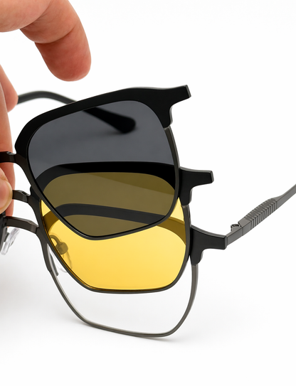 Gafas Turring®️ 3 en 1 con clip magnético. Polarizadas, antirreflejo y estilo Premium